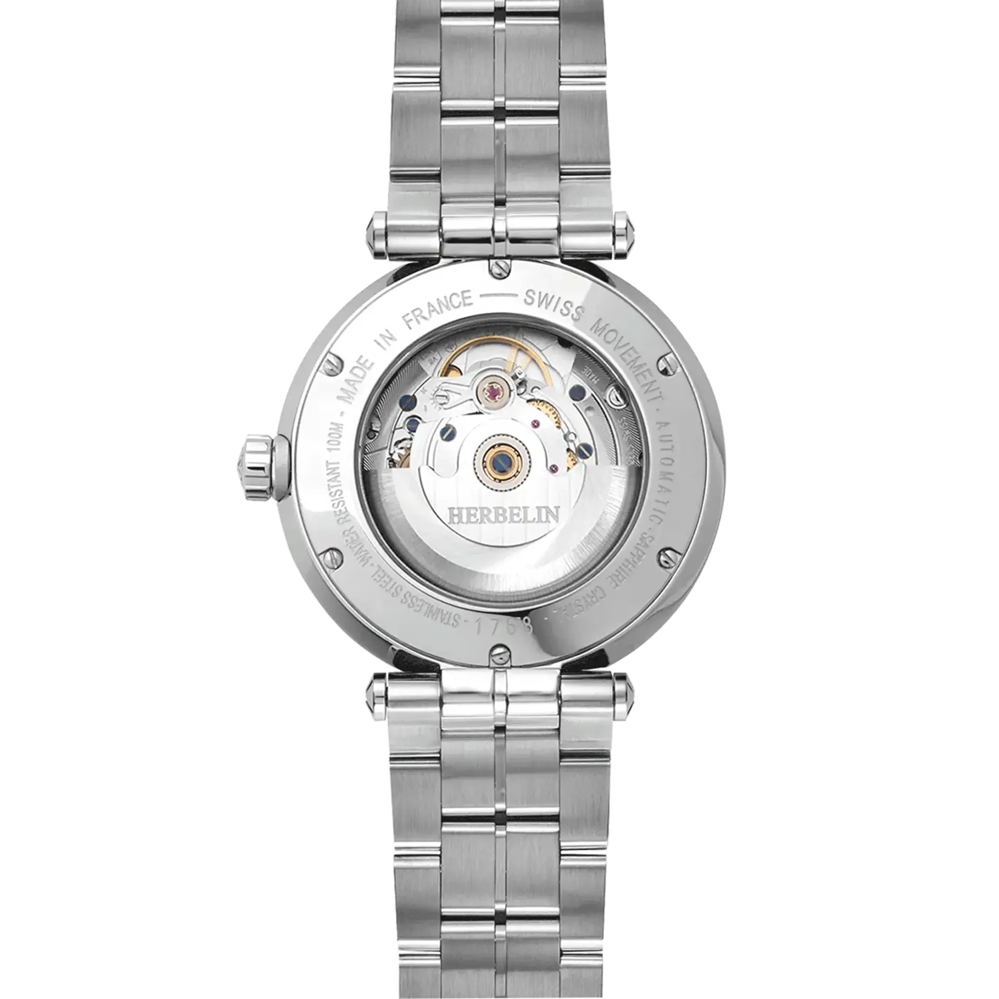herbelin-newport-montre-automatique-acier-cadran-bleu-homme image 4