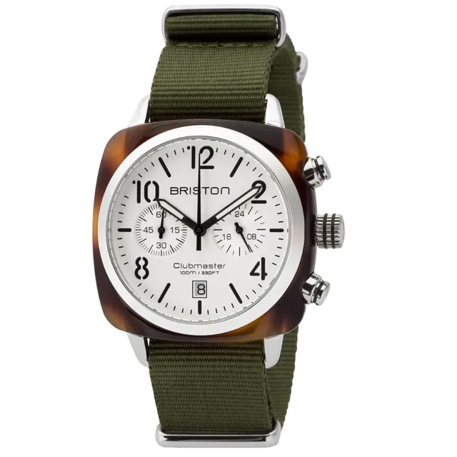 briston-clubmaster-classic-montre-chronographe-quartz-40-mm-blanc image 1