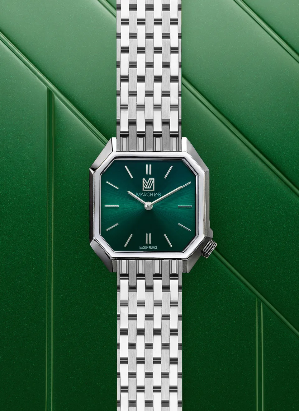 march-la-b-montre-dandy-mansart-forest-30mm-verte-quartz-suisse image 1