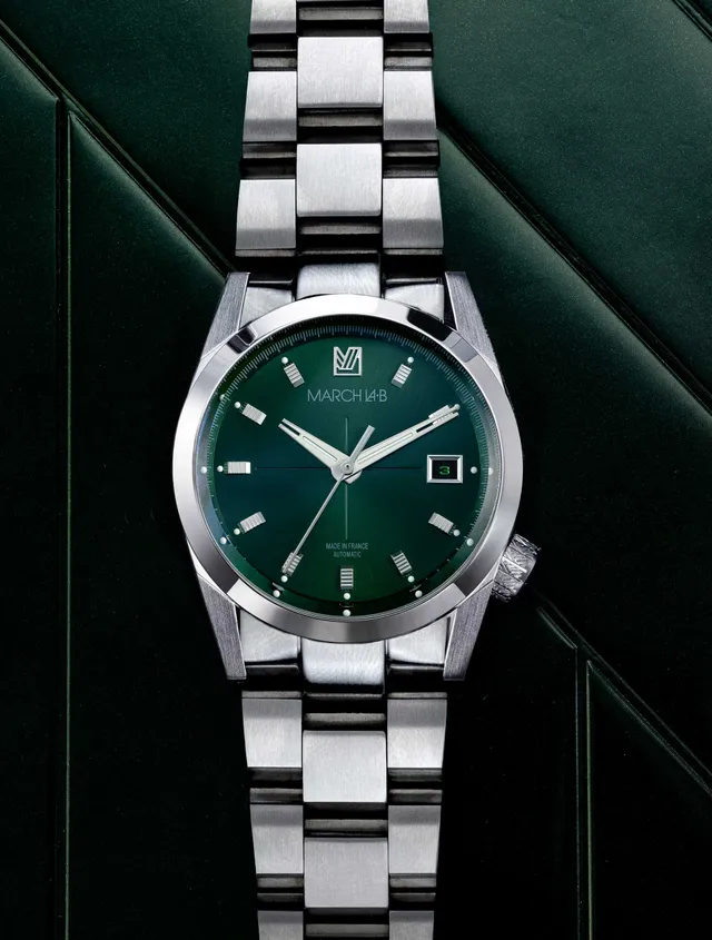 march-la-b-am89-automatique-grall-38mm-montre-verte-100m image 1