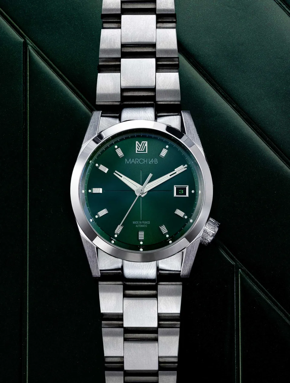 march-la-b-am89-automatique-grall-38mm-montre-verte-100m image 1