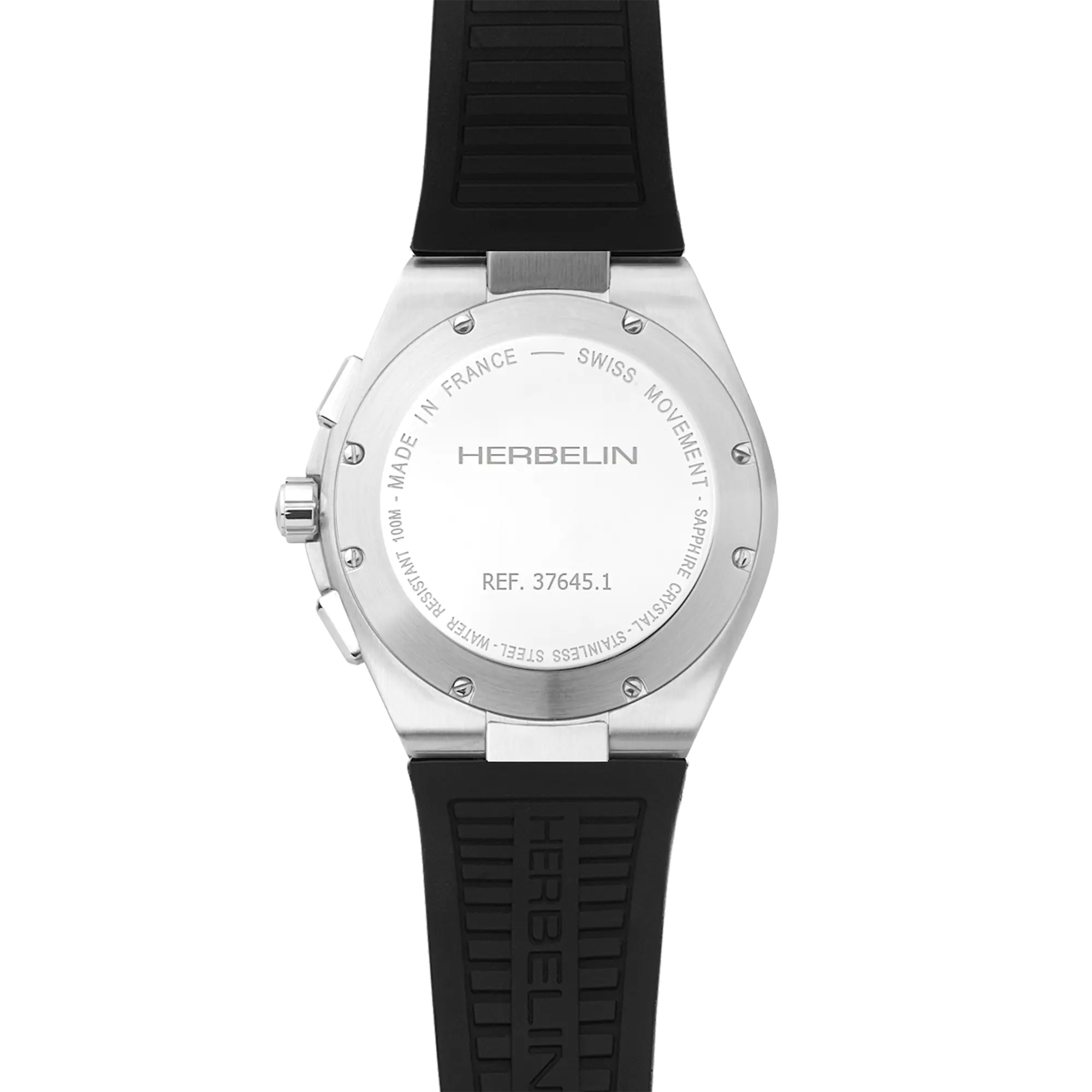 herbelin-cap-camarat-chronographe-acier-fkm-noir-homme image 3