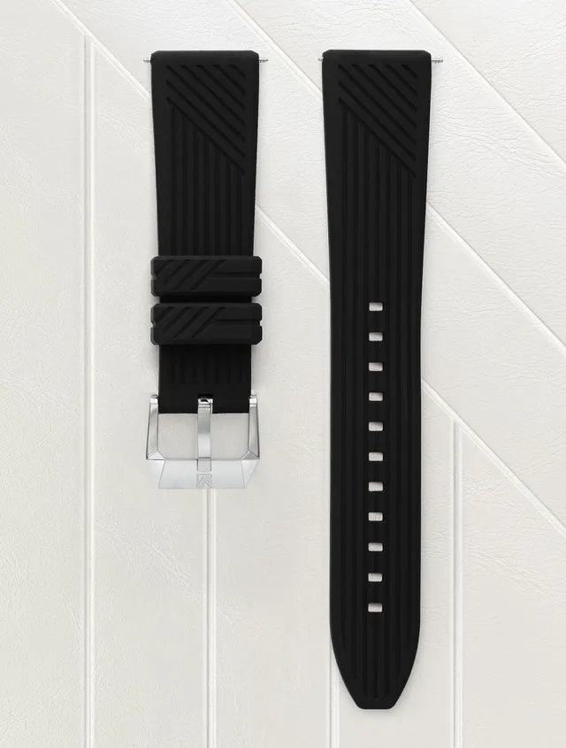 march-la-b-bracelet-silicone-signature-22-mm-noir-bracelet-homme-am2 image 1