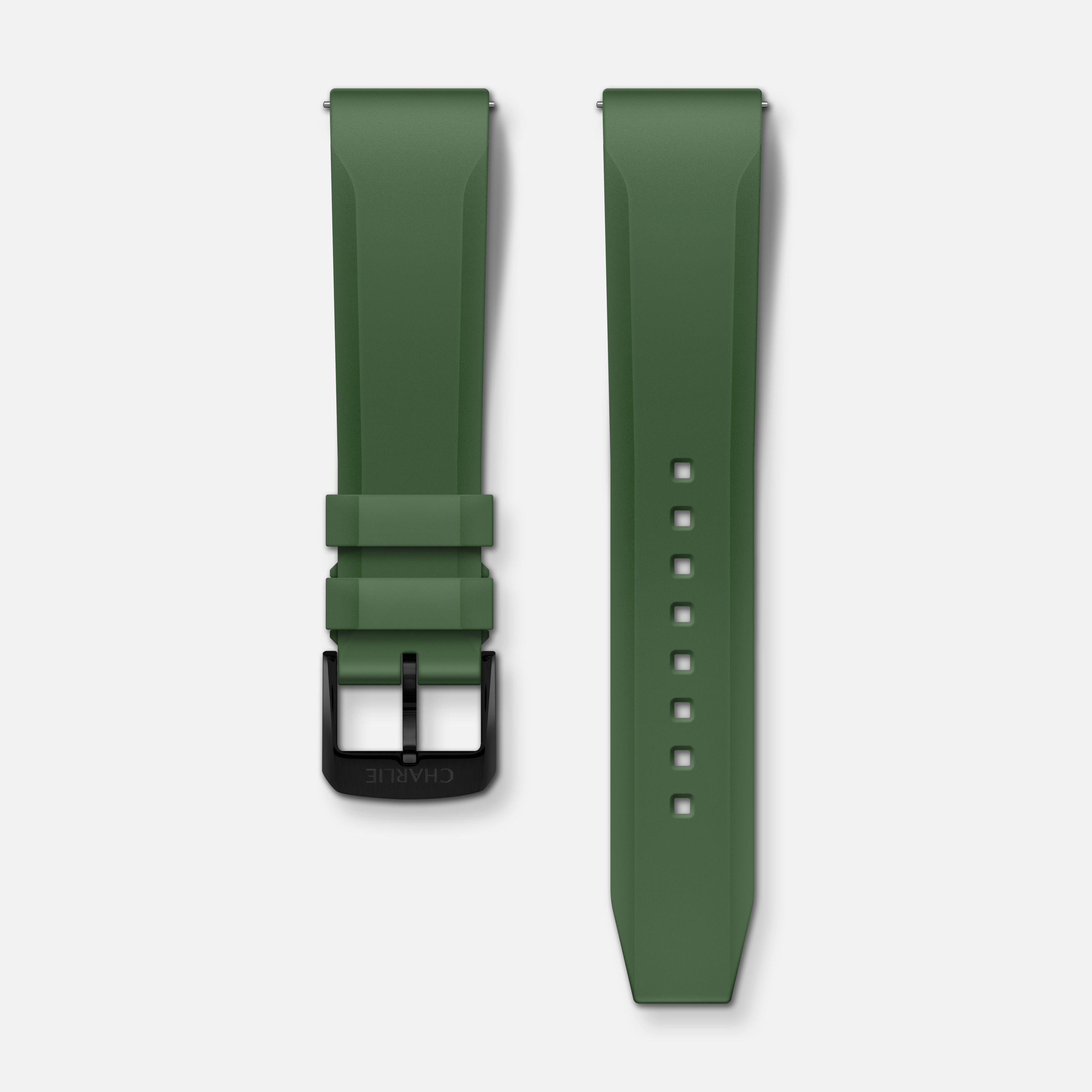 charlie-paris-bracelet-caoutchouc-nbr-20mm-vert-sauge image 4