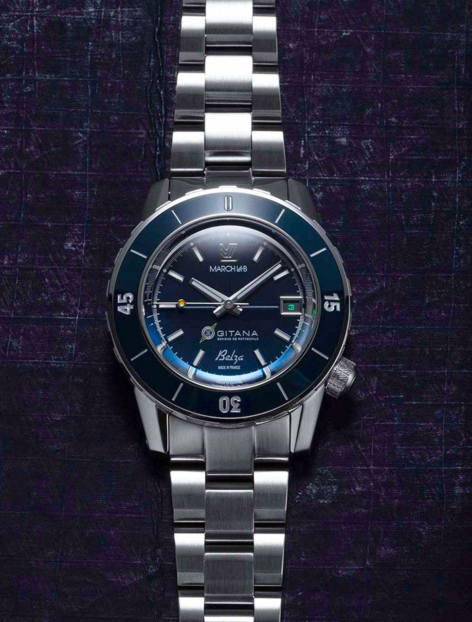 march-la-b-belza-gitana-acier-montre-plongeuse-automatique-40-mm image 1