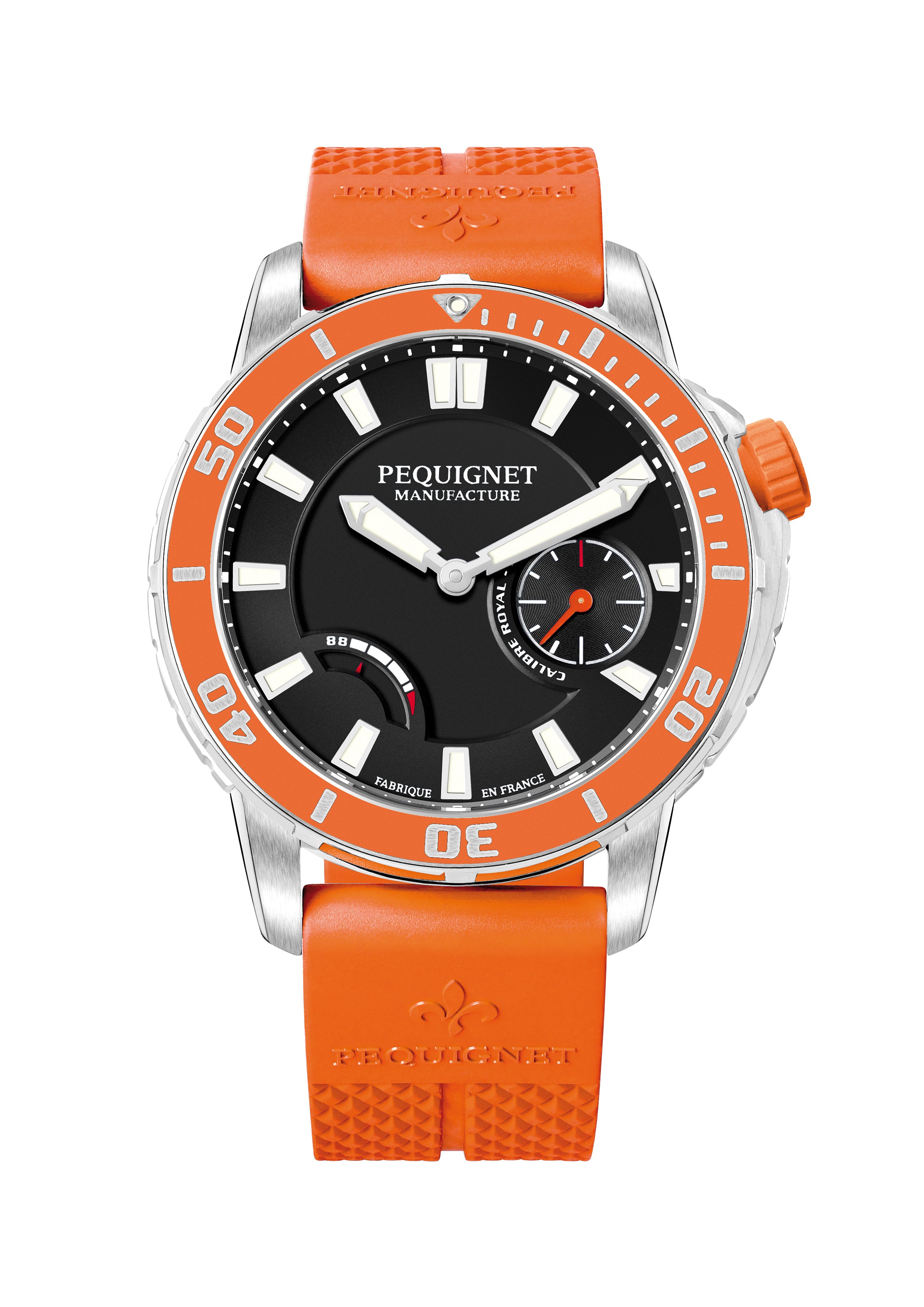 pequignet-extr-me-300-orange-montre-de-plong-e-automatique-calibre-royal image 1