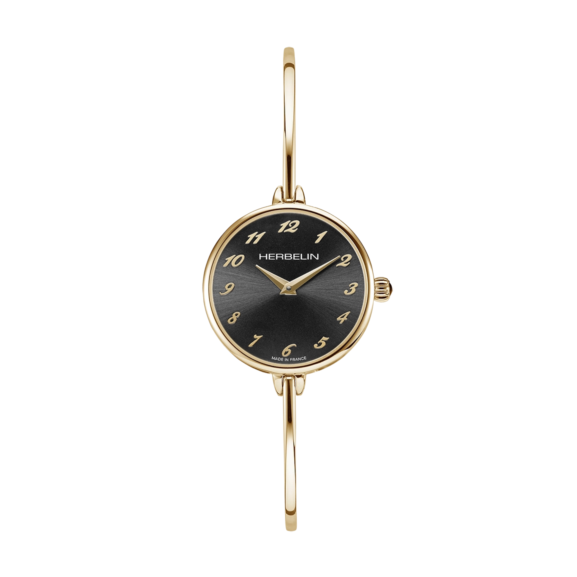 herbelin-fil-quartz-montre-femme-dor-noir image 1
