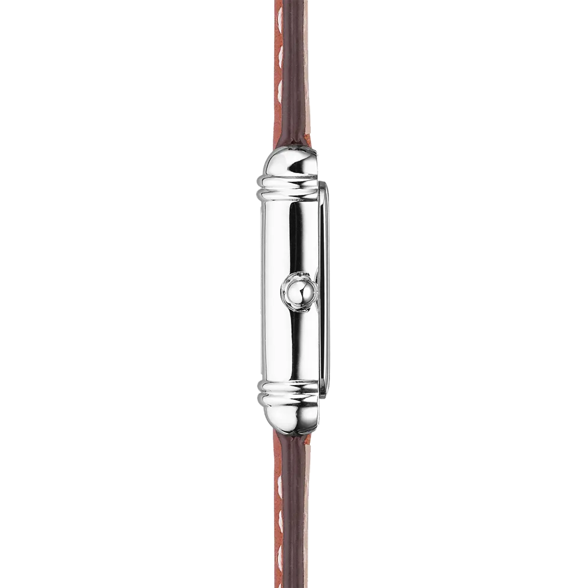 herbelin-art-d-co-tonneau-quartz-montre-femme-acier-cuir-camel image 3