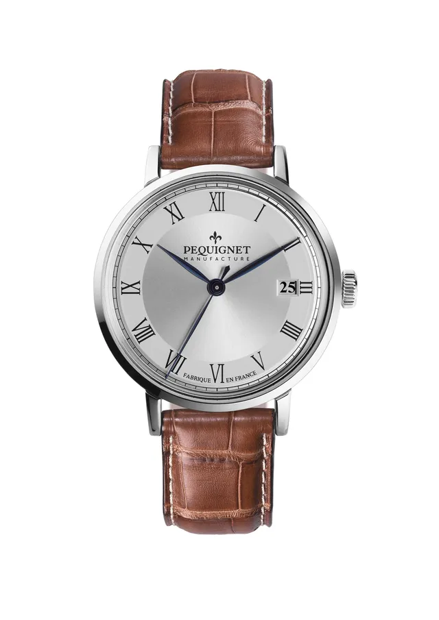 pequignet-attitude-montre-automatique-39-mm-cadran-argent image 1