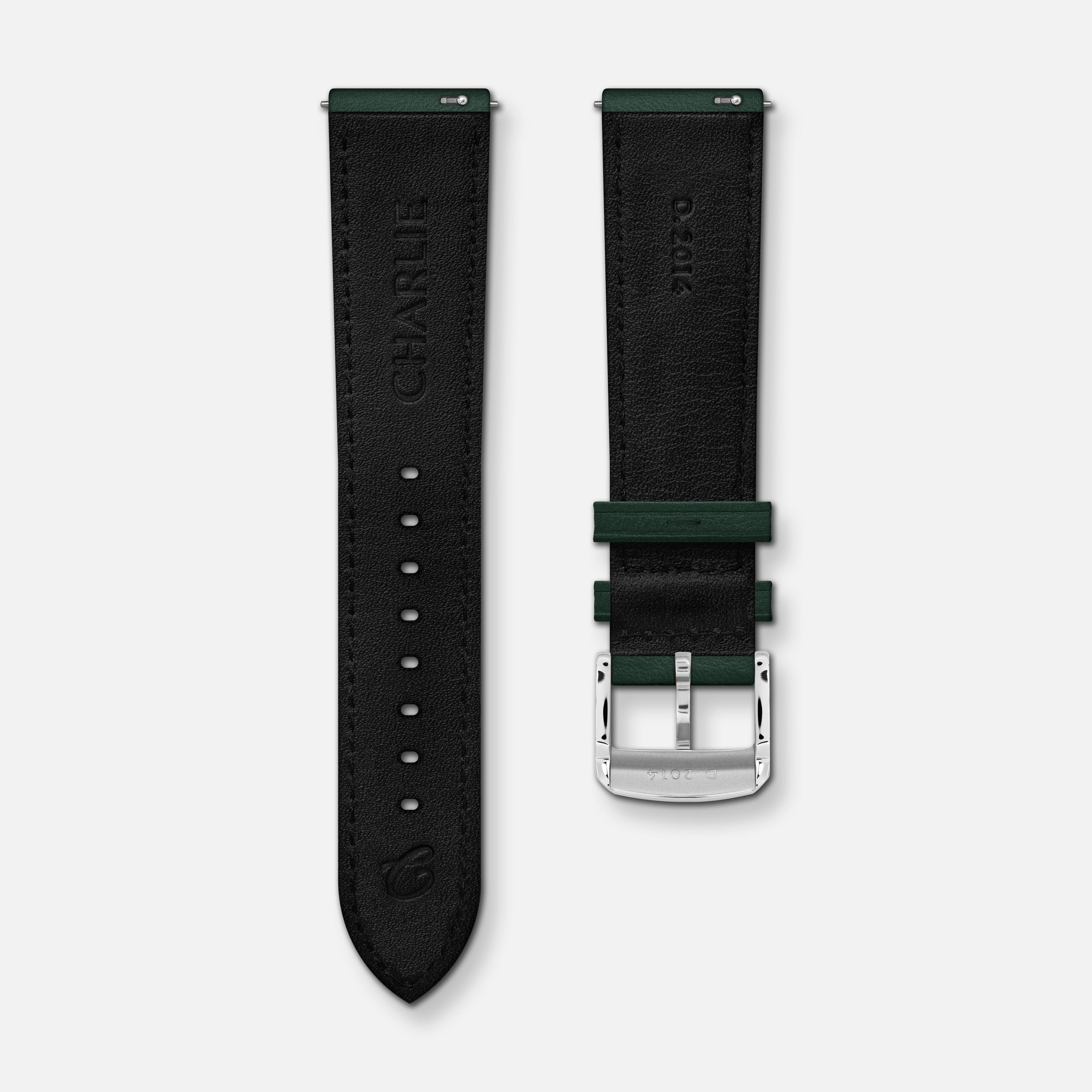 charlie-paris-bracelet-cuir-vert-20-mm-homme-initial-horizon-gr-alliance-concord image 2