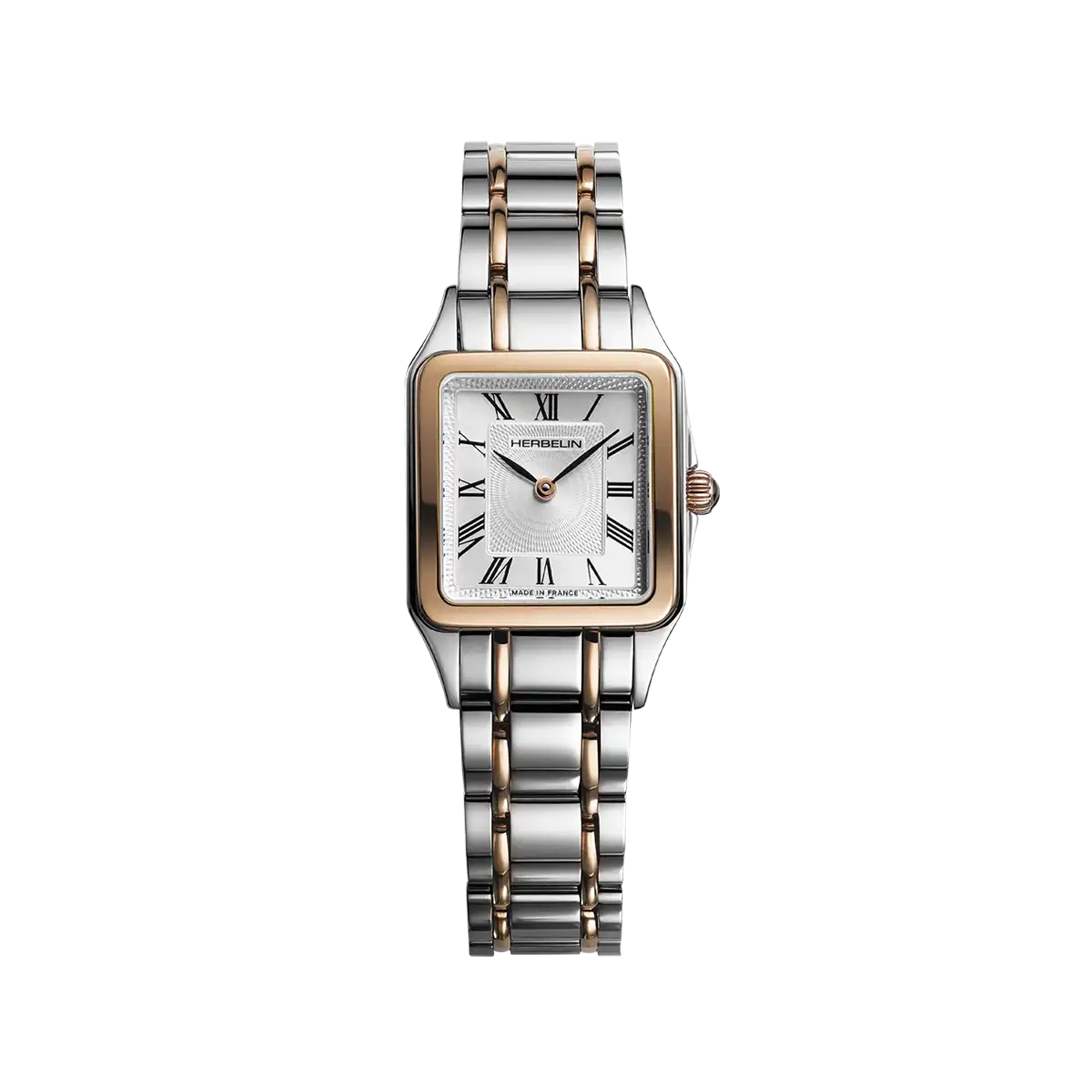 herbelin-luna-femme-24-mm-acier-pvd-or-rose-quartz image 1