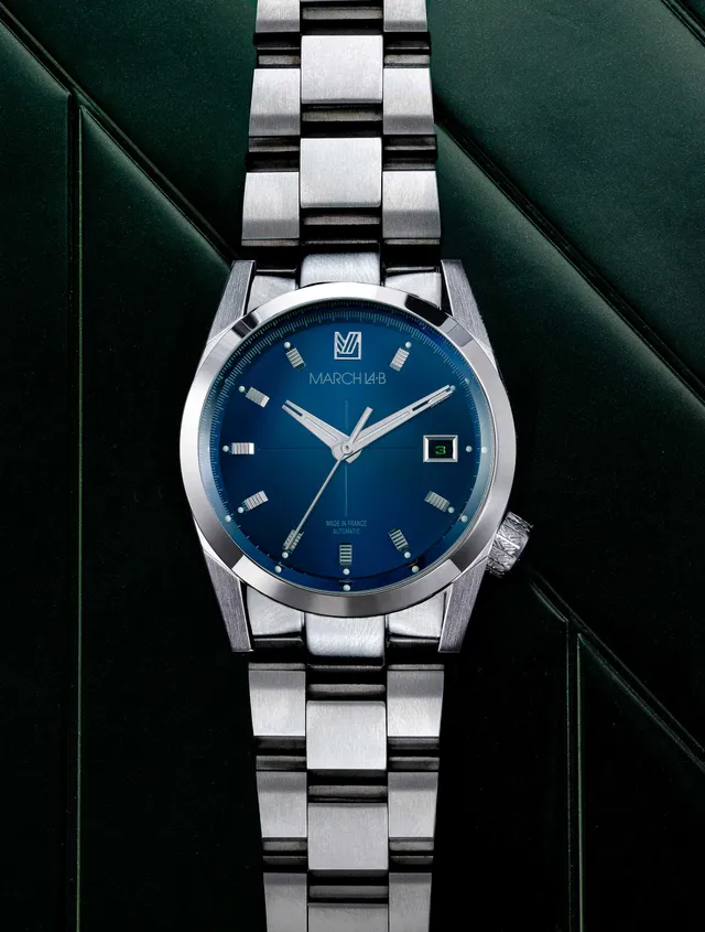 march-la-b-am89-automatique-ocean-38-mm-montre-homme-ronde-bleue image 1