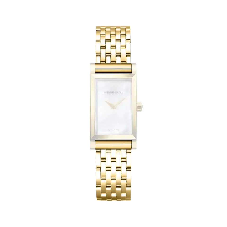 herbelin-antar-s-bracelet-simple-femme-dor-maille-acier image 1