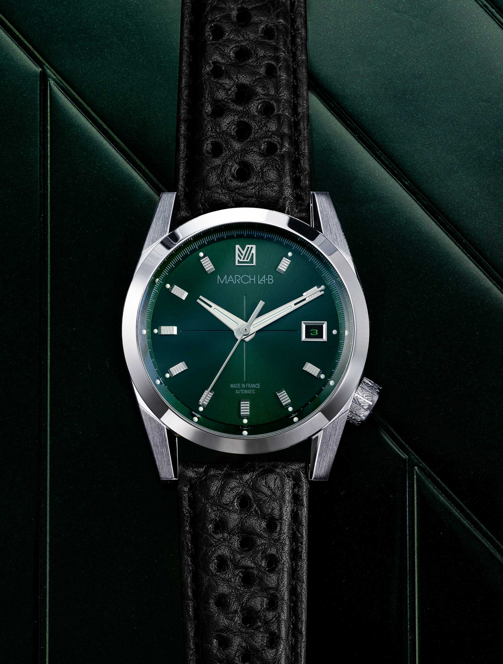 march-la-b-am89-automatique-grall-38mm-montre-verte-100m image 3