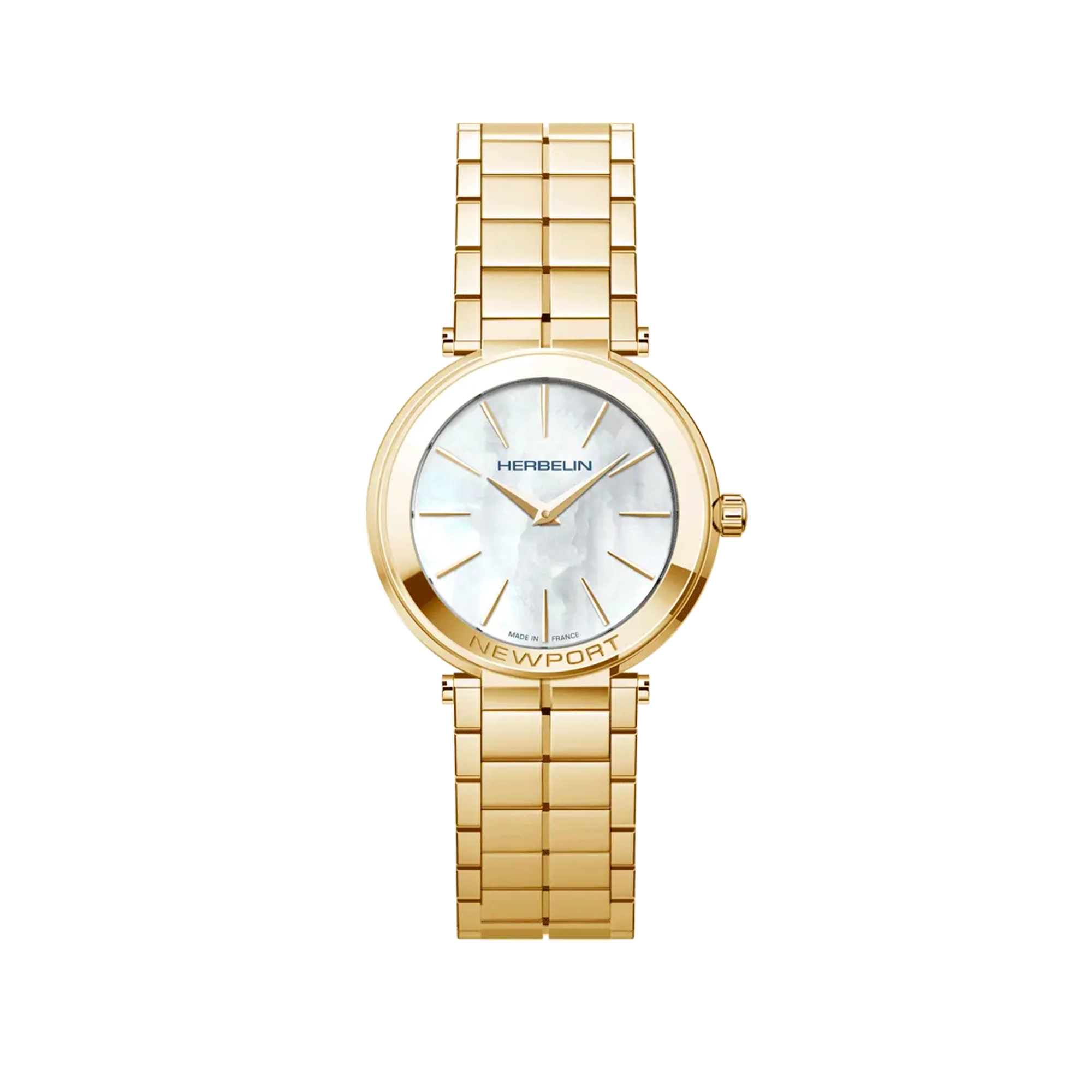 herbelin-newport-slim-montre-femme-pvd-or-jaune-nacre image 1
