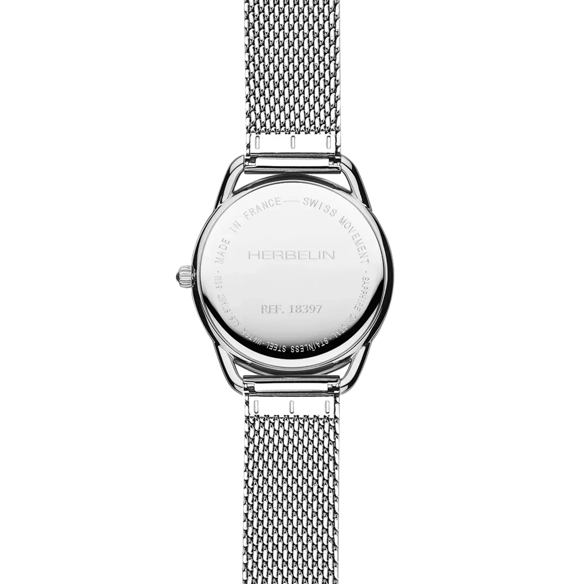 herbelin-quinoxe-petite-seconde-quartz-femme-maille-milanaise-acier image 4
