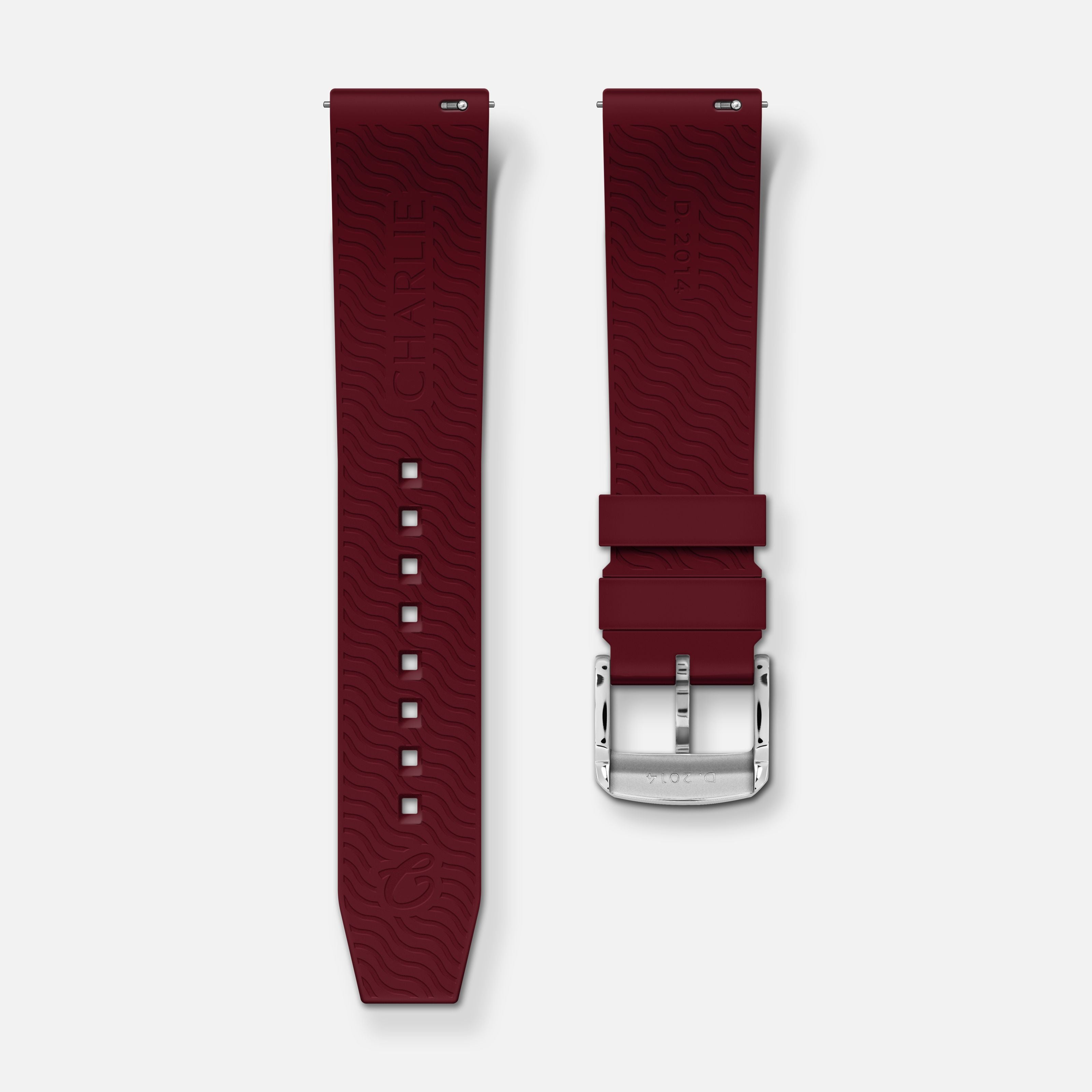 charlie-paris-bracelet-caoutchouc-bordeaux-nbr-20mm image 2