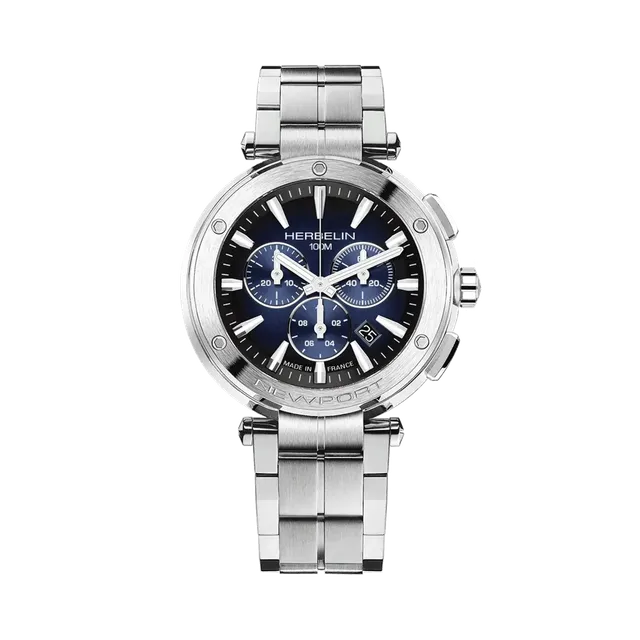 herbelin-newport-montre-chronographe-homme-acier-noir image 1
