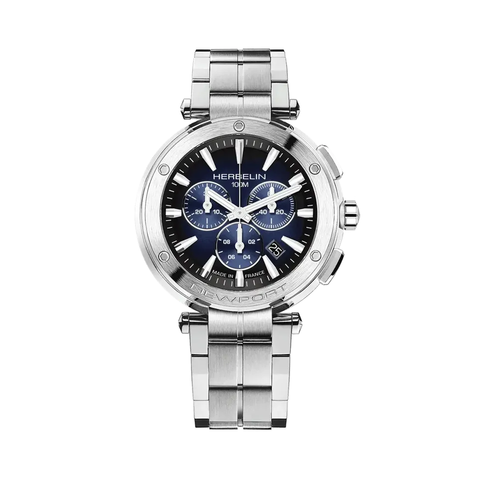 herbelin-newport-montre-chronographe-homme-acier-noir image 1