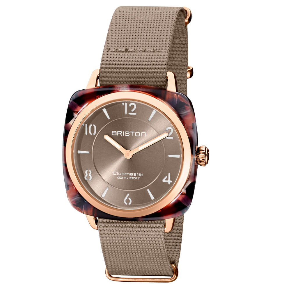 briston-clubmaster-chic-hm-36-mm-gold-gris-taupe-quartz image 1