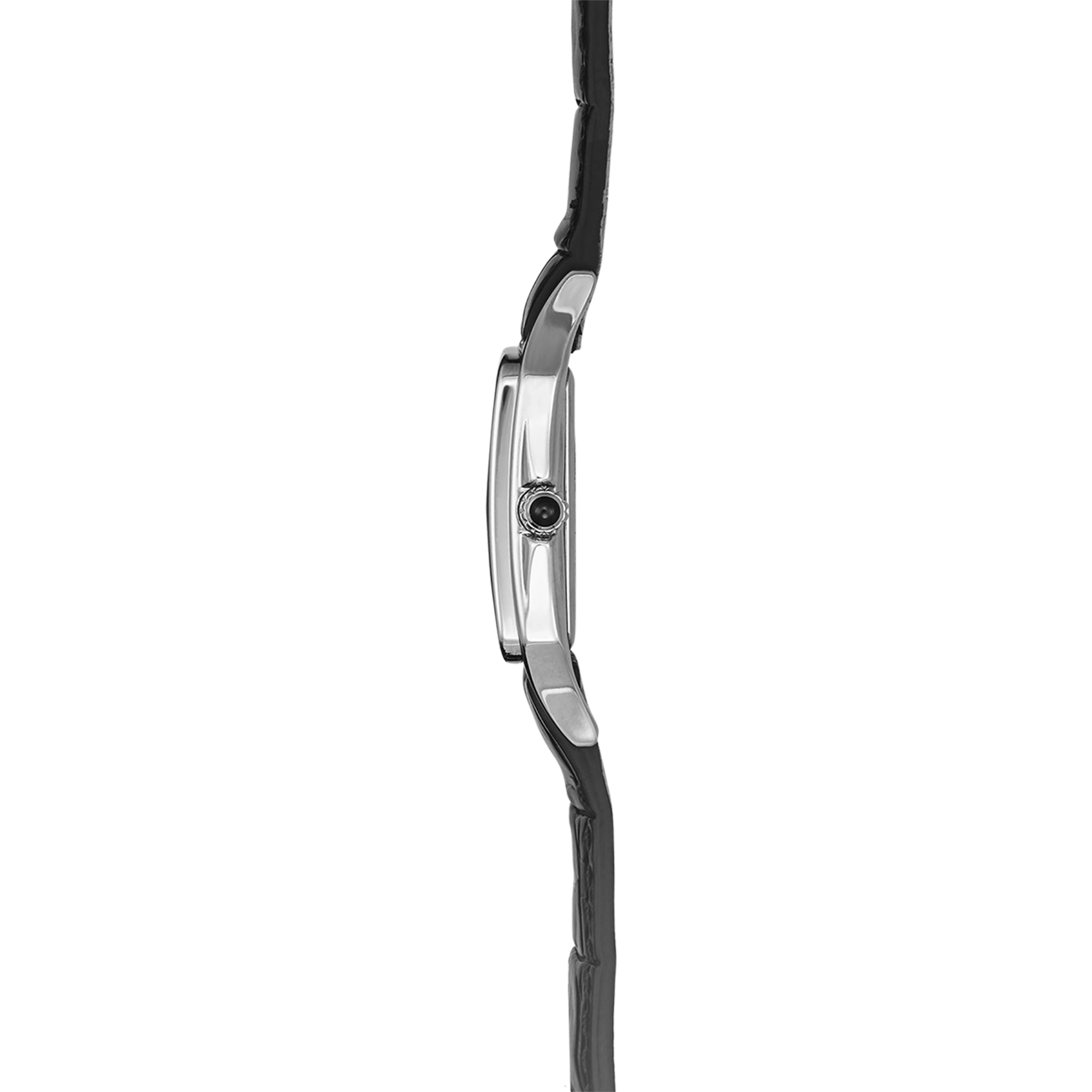 herbelin-luna-quartz-62-diamants-cadran-argent-cuir-noir-femme image 3