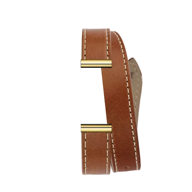 herbelin-antar-s-bracelet-double-tour-cuir-camel image 1
