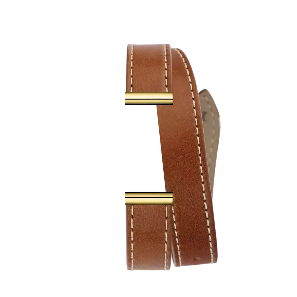 herbelin-antar-s-bracelet-double-tour-cuir-camel image 1