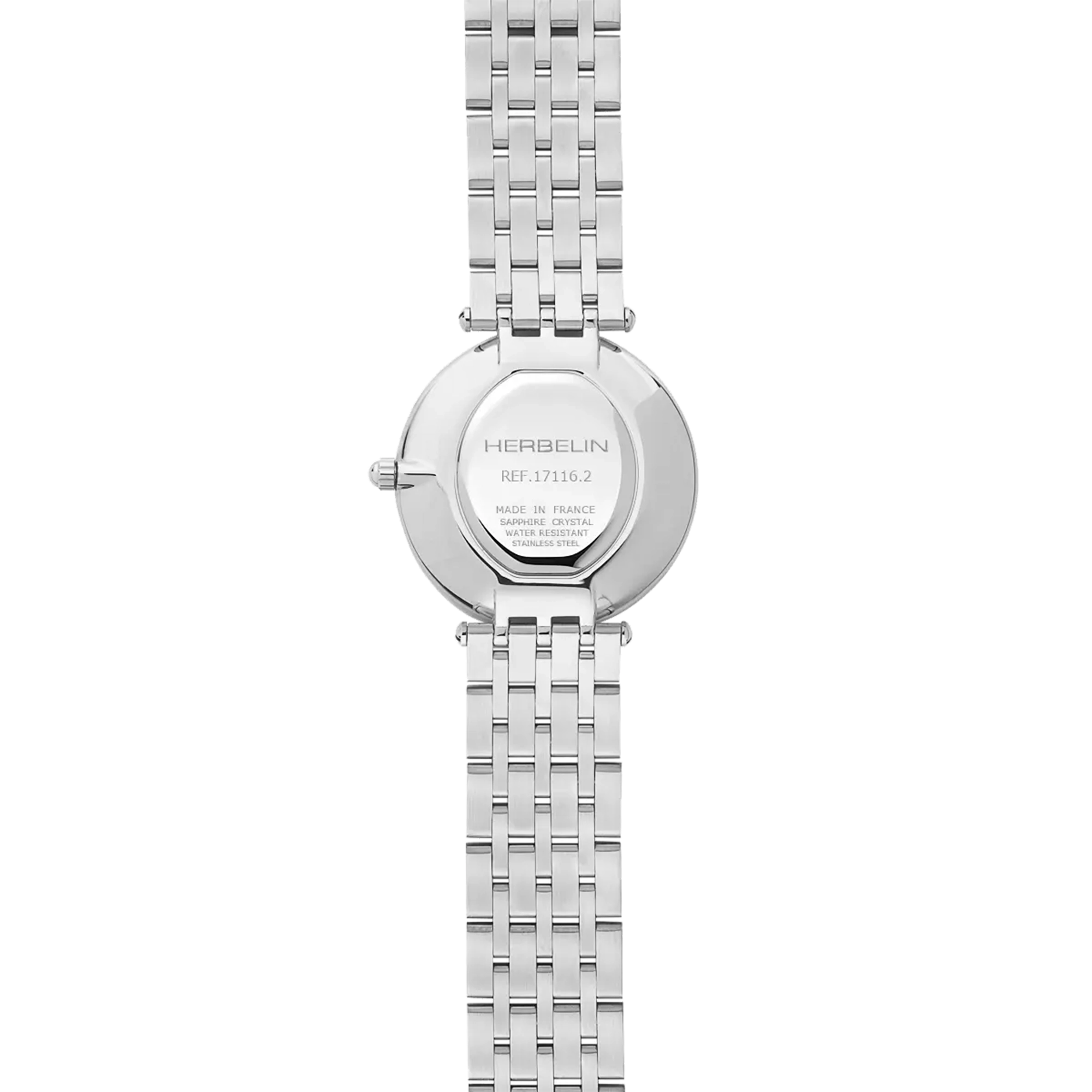 herbelin-epsilon-montre-quartz-femme-acier-diamants-cadran-nacre-blanche image 4