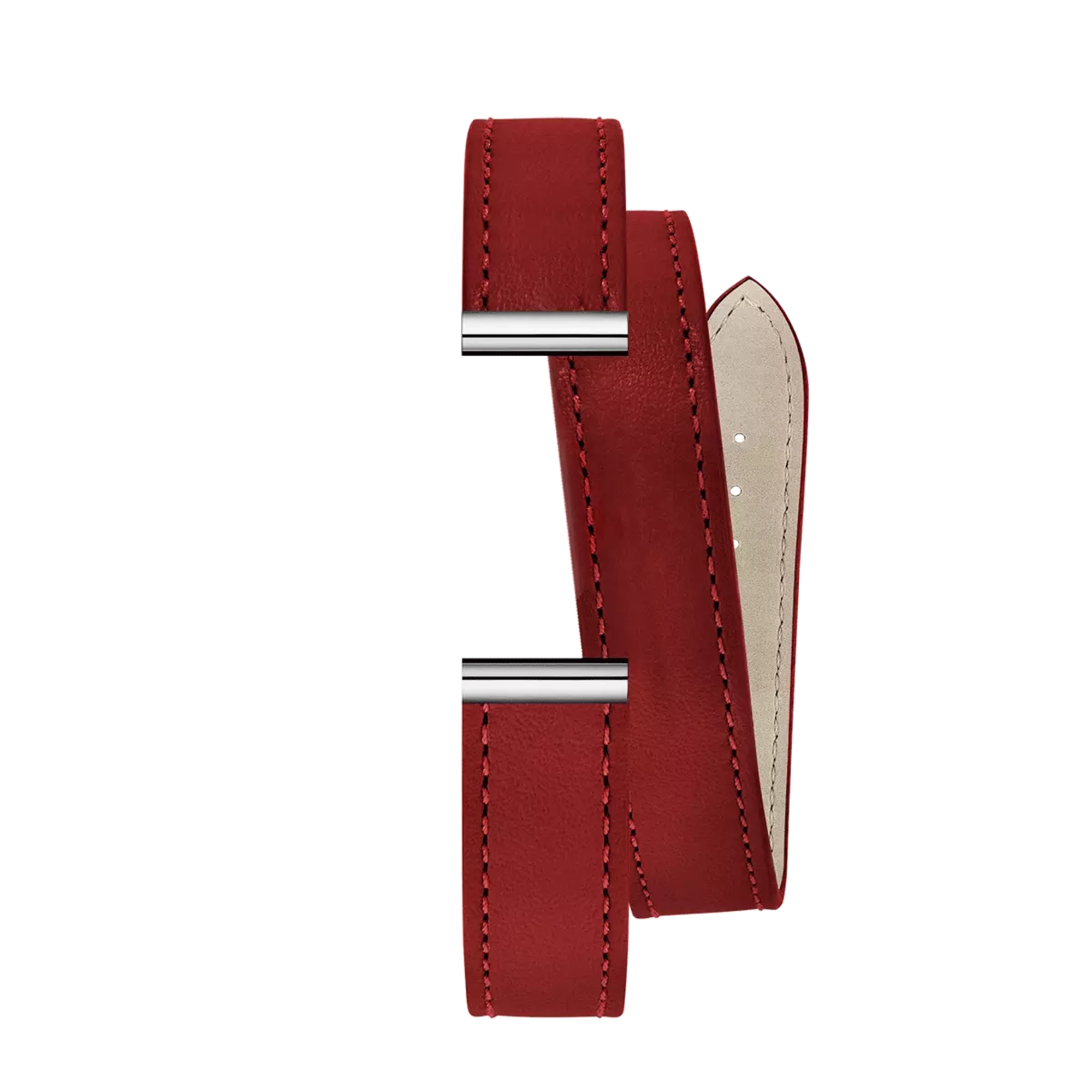 herbelin-antar-s-bracelet-double-tour-cuir-veau-box-rouge-piment image 1