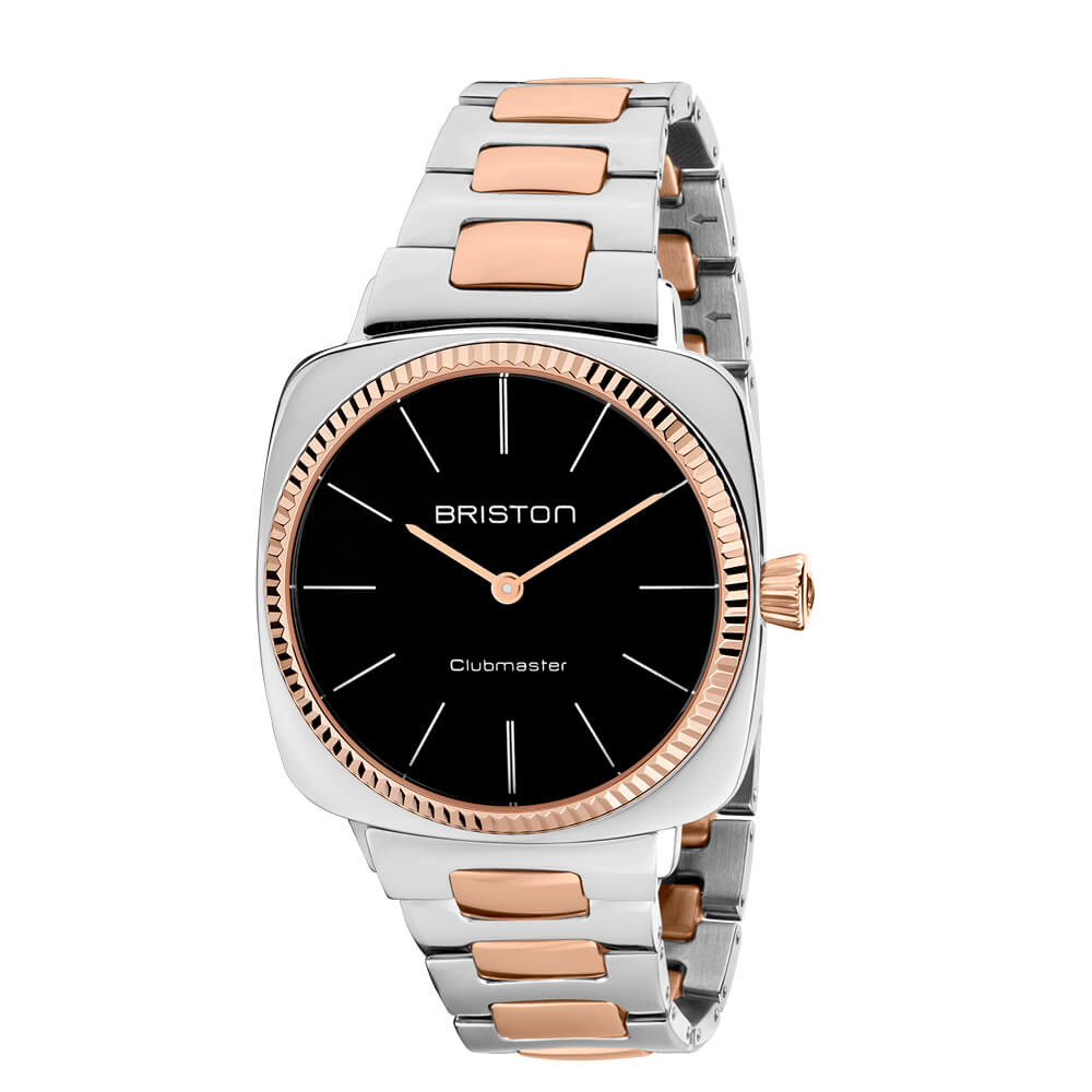 briston-clubmaster-elegant-acier-gold-noir-37-mm-montre-quartz-hm image 1