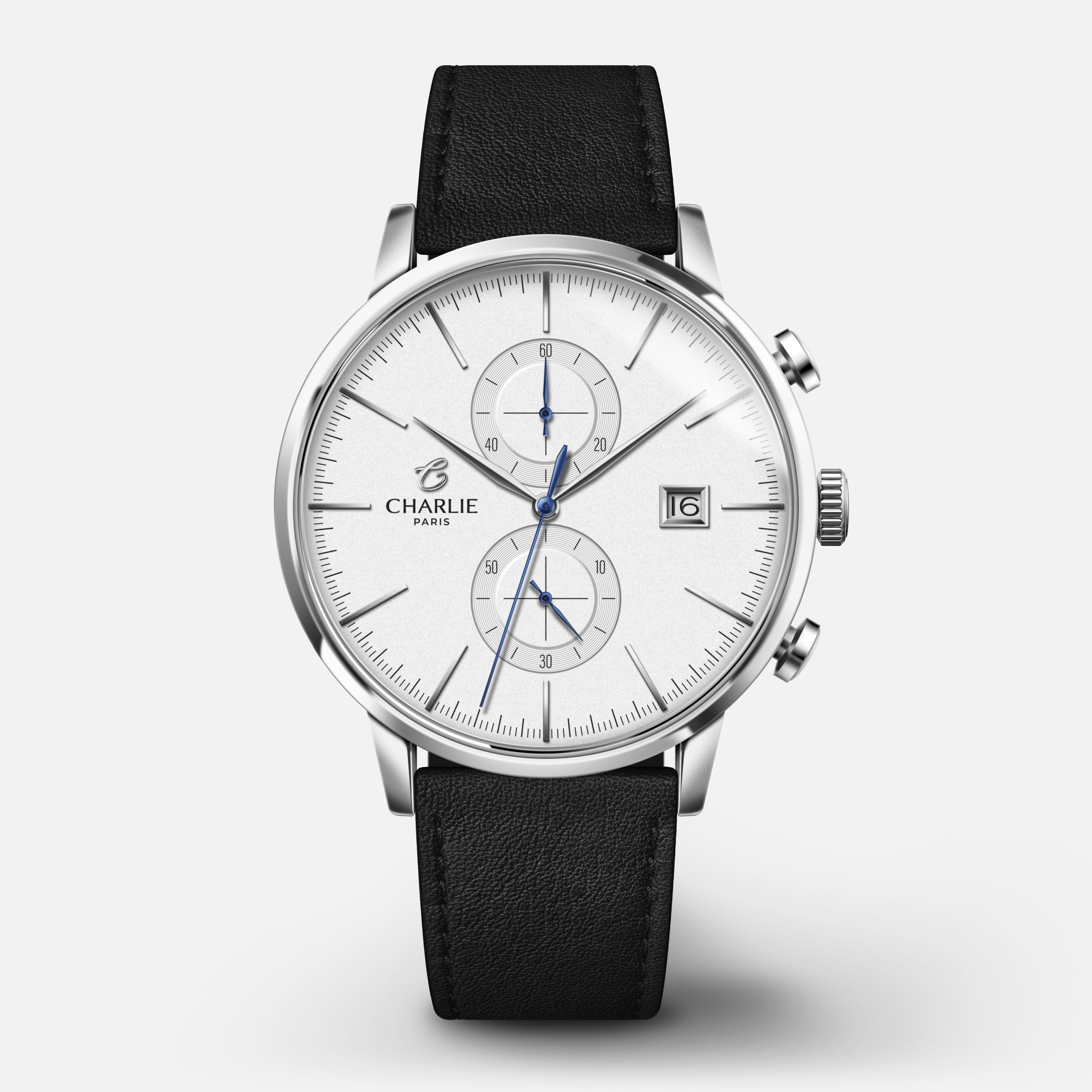charlie-paris-horizon-montre-chronographe-homme-40mm-cadran-blanc image 8