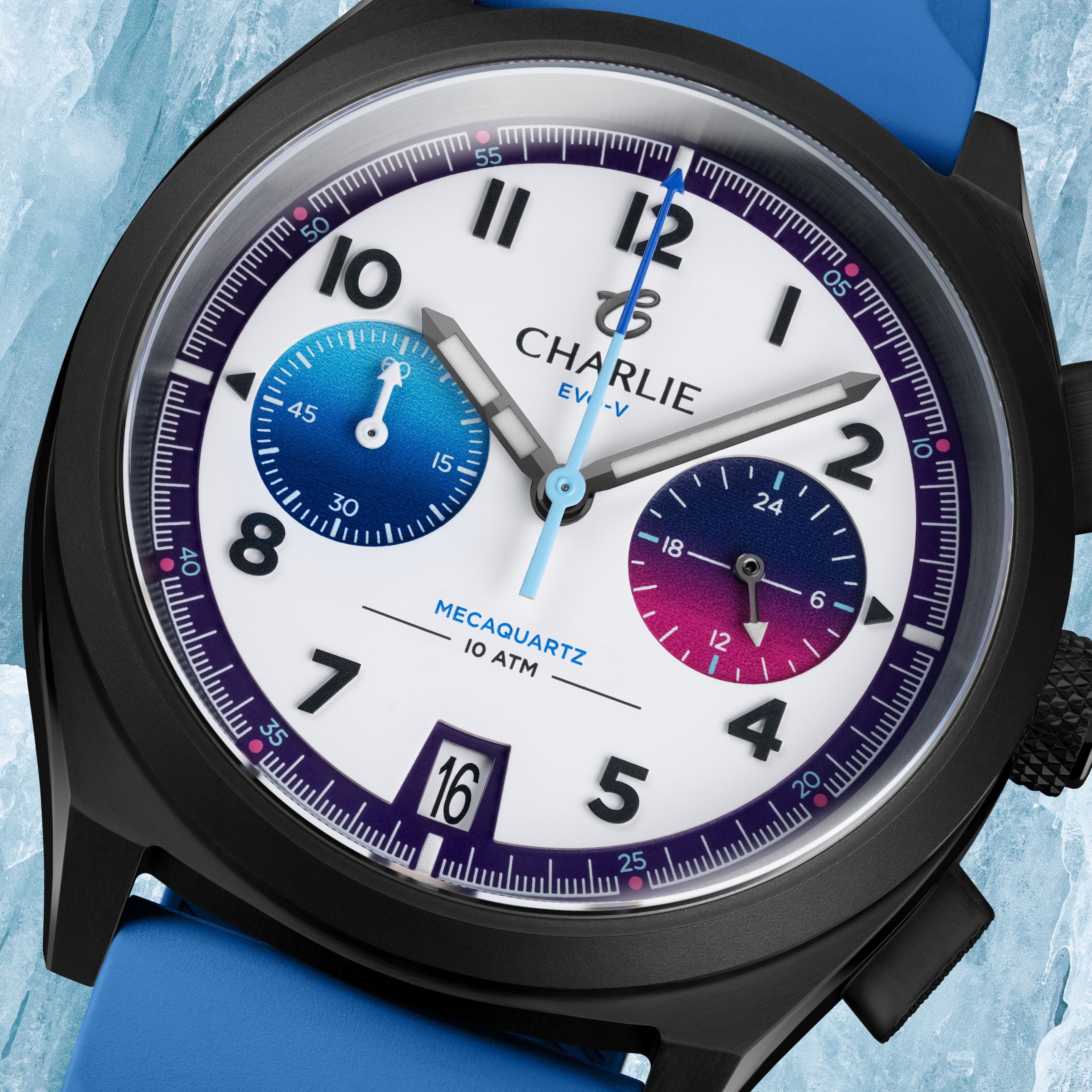 charlie-paris-grx-chronographe-evo-v-montre-sport-homme-39mm-pvd-noir-cadran-bla image 6