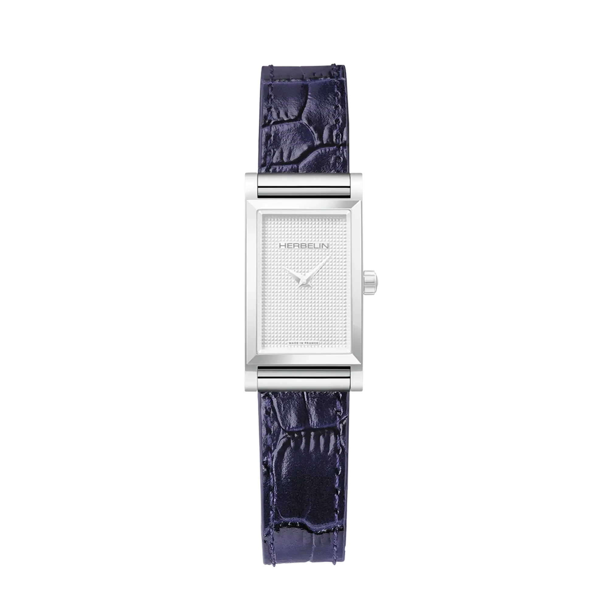 herbelin-antar-s-bracelet-simple-cuir-fa-on-croco-bleu-marine image 2