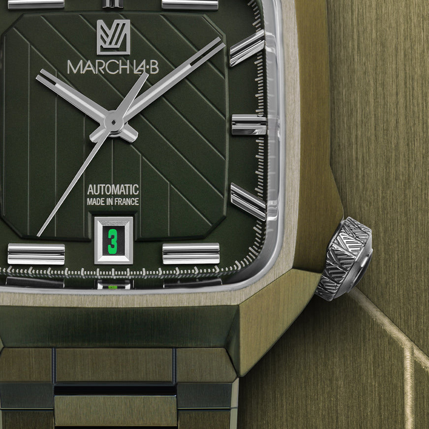 march-la-b-am2-slim-automatique-corporate-36mm-vert-homme image 8