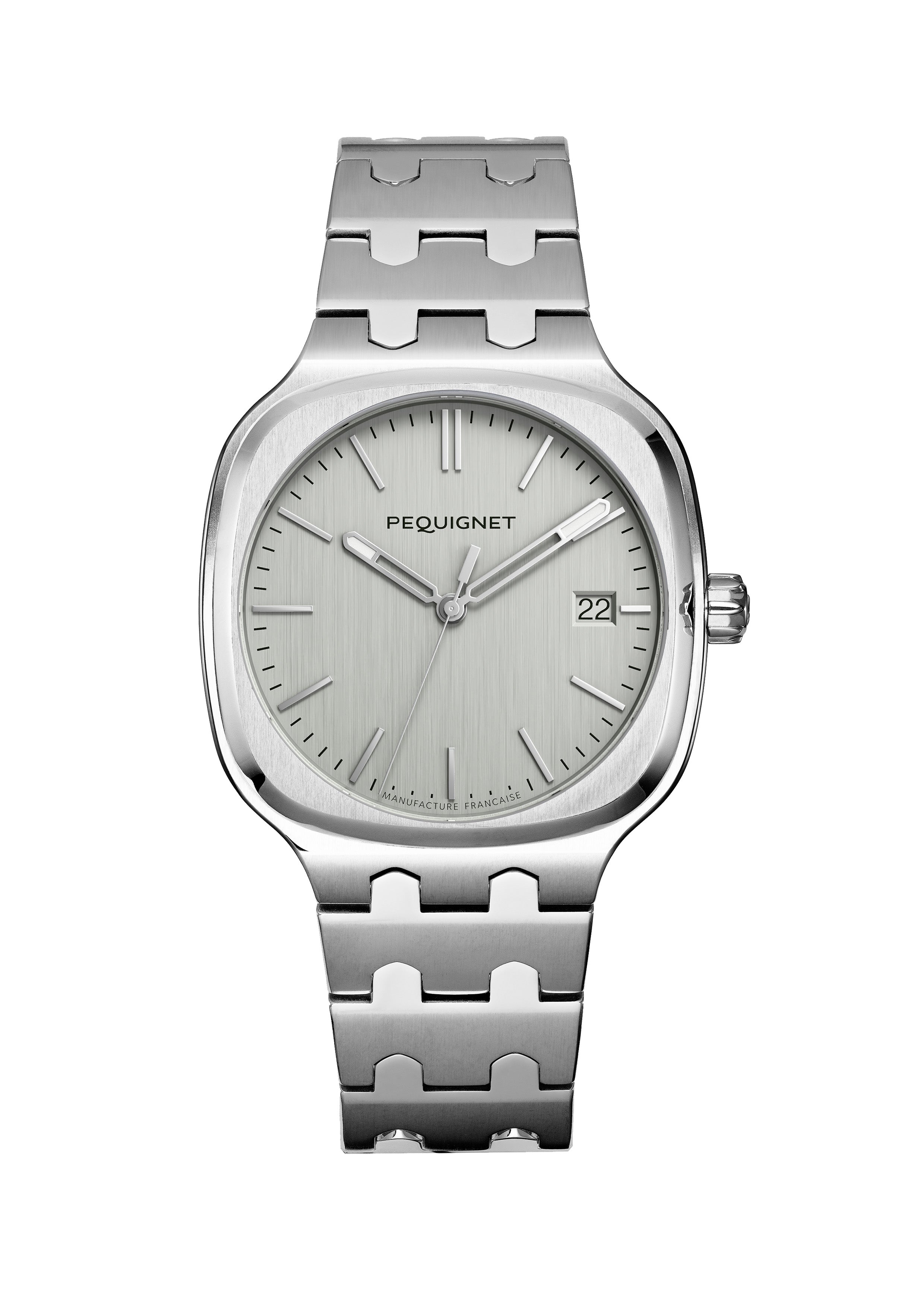pequignet-concorde-40-mm-montre-femme-sport-chic-acier-cadran-argent-calibre-ini image 2