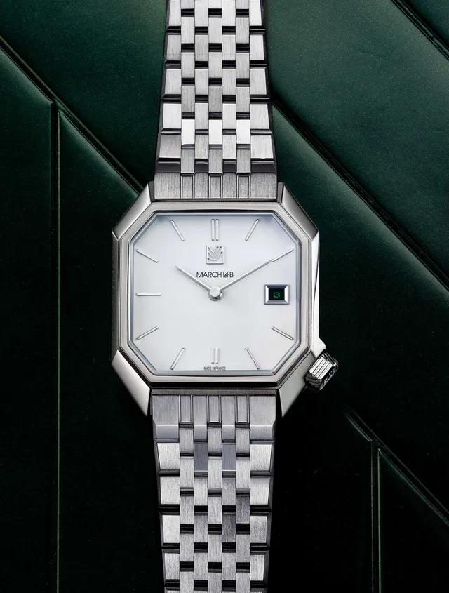 march-la-b-mansart-automatique-white-date-34-mm-montre-automatique-mixte image 1