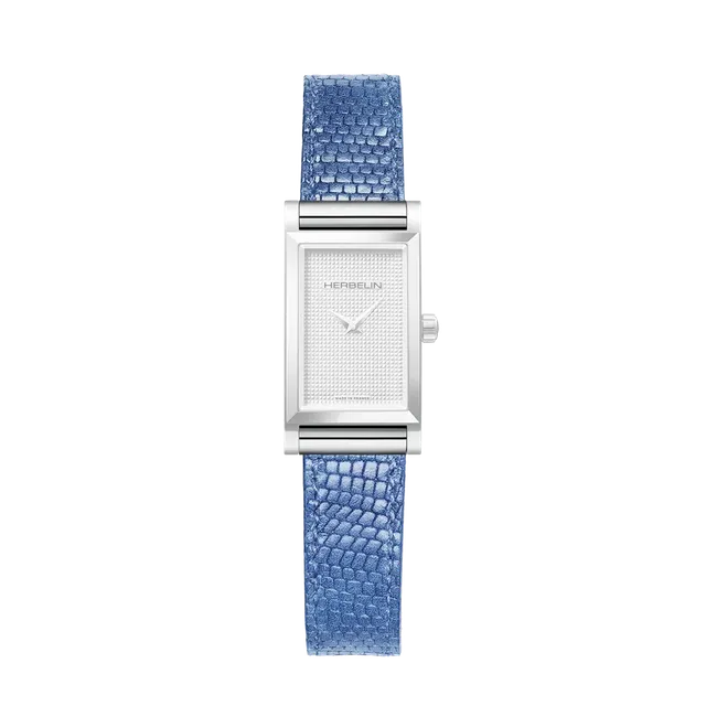 herbelin-antar-s-bracelet-de-montre-simple-cuir-bleu-l-zard image 1