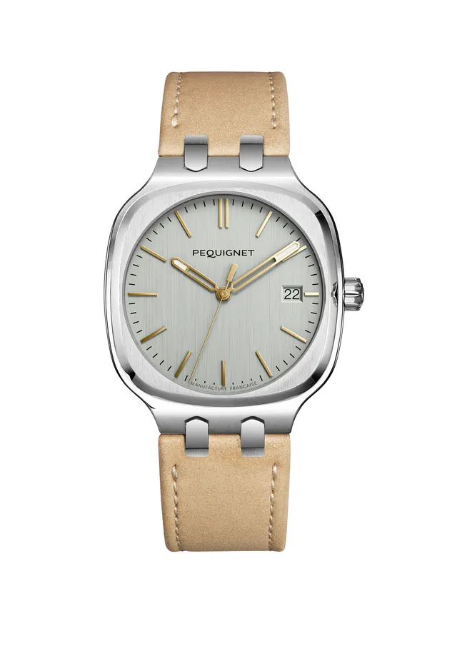 pequignet-concorde-40-mm-montre-femme-acier-cadran-argent-index-dor-s image 1