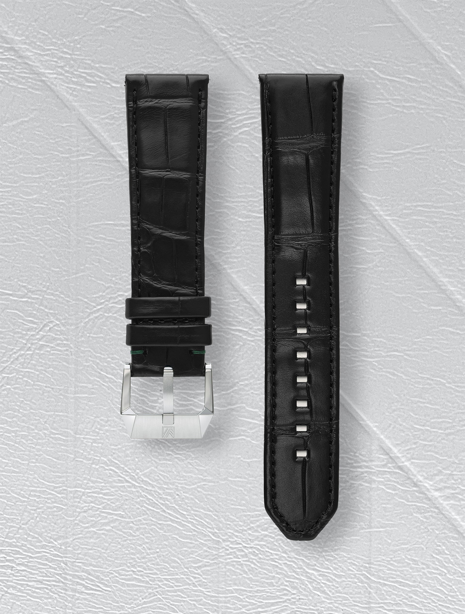 march-la-b-bracelet-alligator-noir-22-mm-pour-am2-calendar image 1