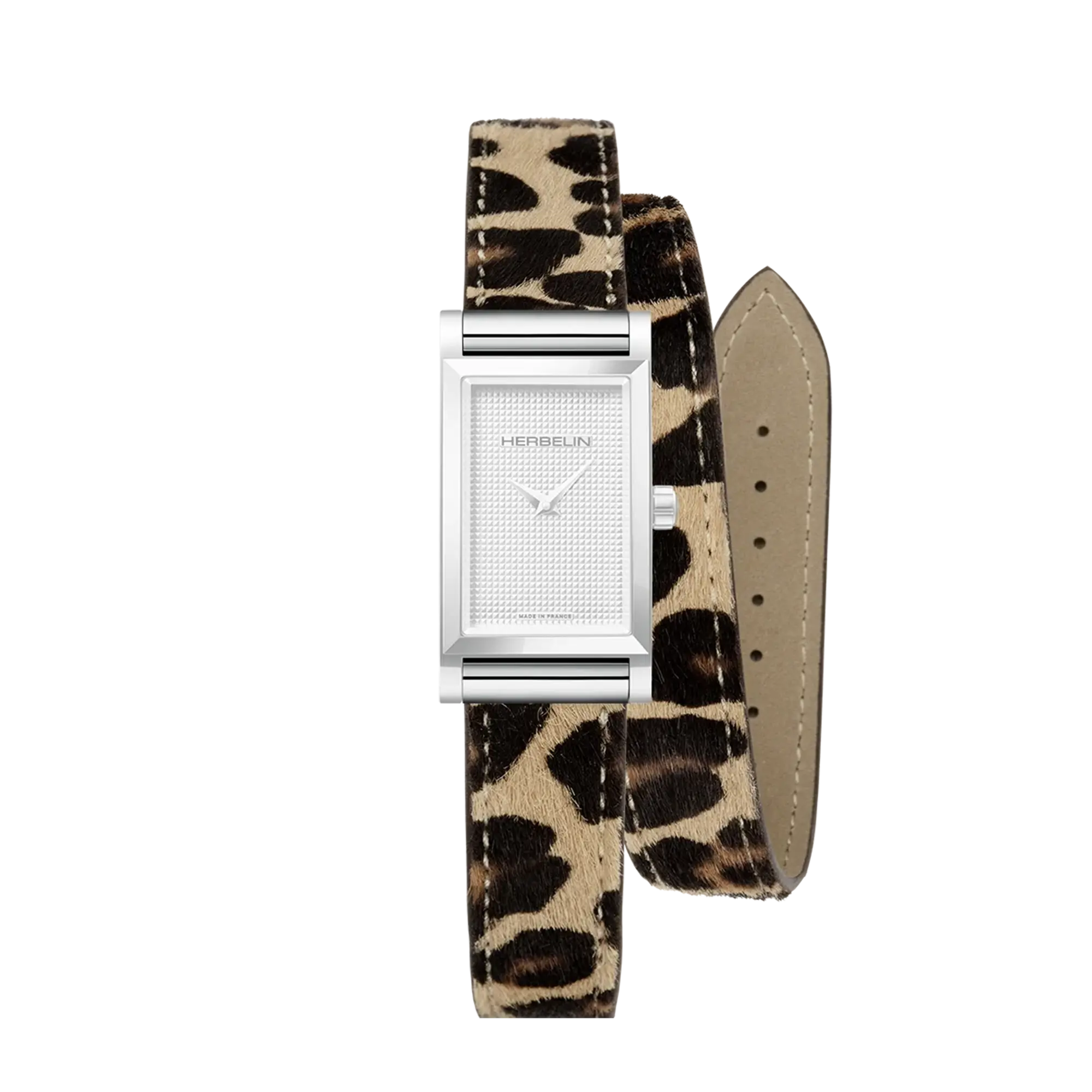 herbelin-antar-s-bracelet-double-tour-cuir-motif-l-opard-gold image 2