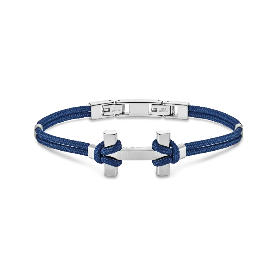 herbelin-bracelet-amarrage-acier-bleu-bijou-homme-nylon-tress image 1