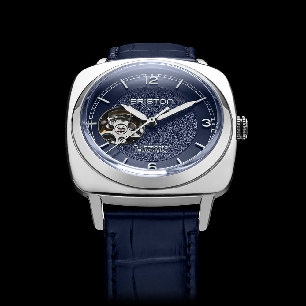 briston-clubmaster-legend-classic-open-automatique-39-mm-acier-bleu image 2
