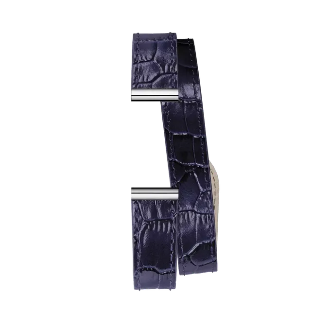 herbelin-antar-s-bracelet-double-cuir-fa-on-croco-bleu-marin image 1