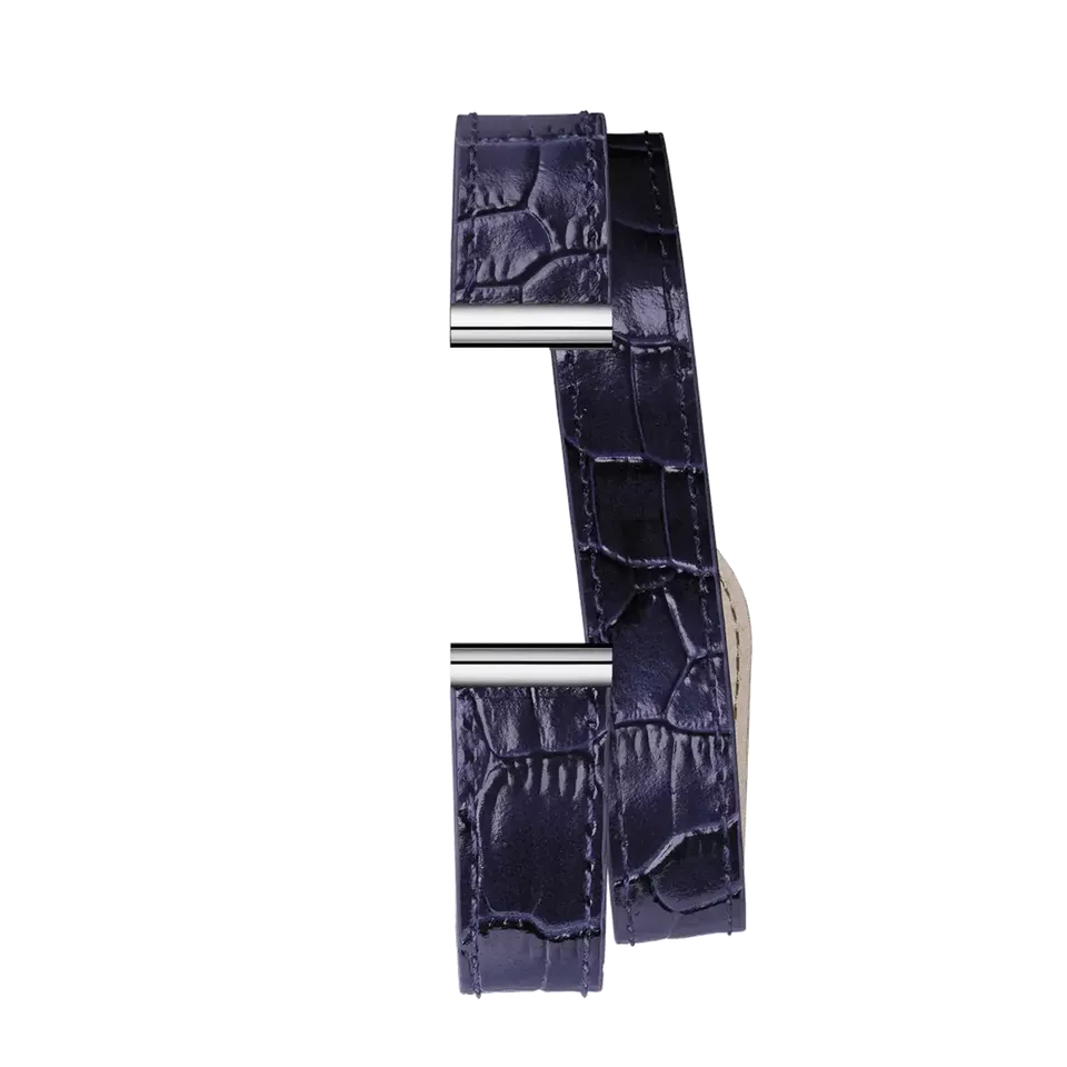 herbelin-antar-s-bracelet-double-cuir-fa-on-croco-bleu-marin image 1