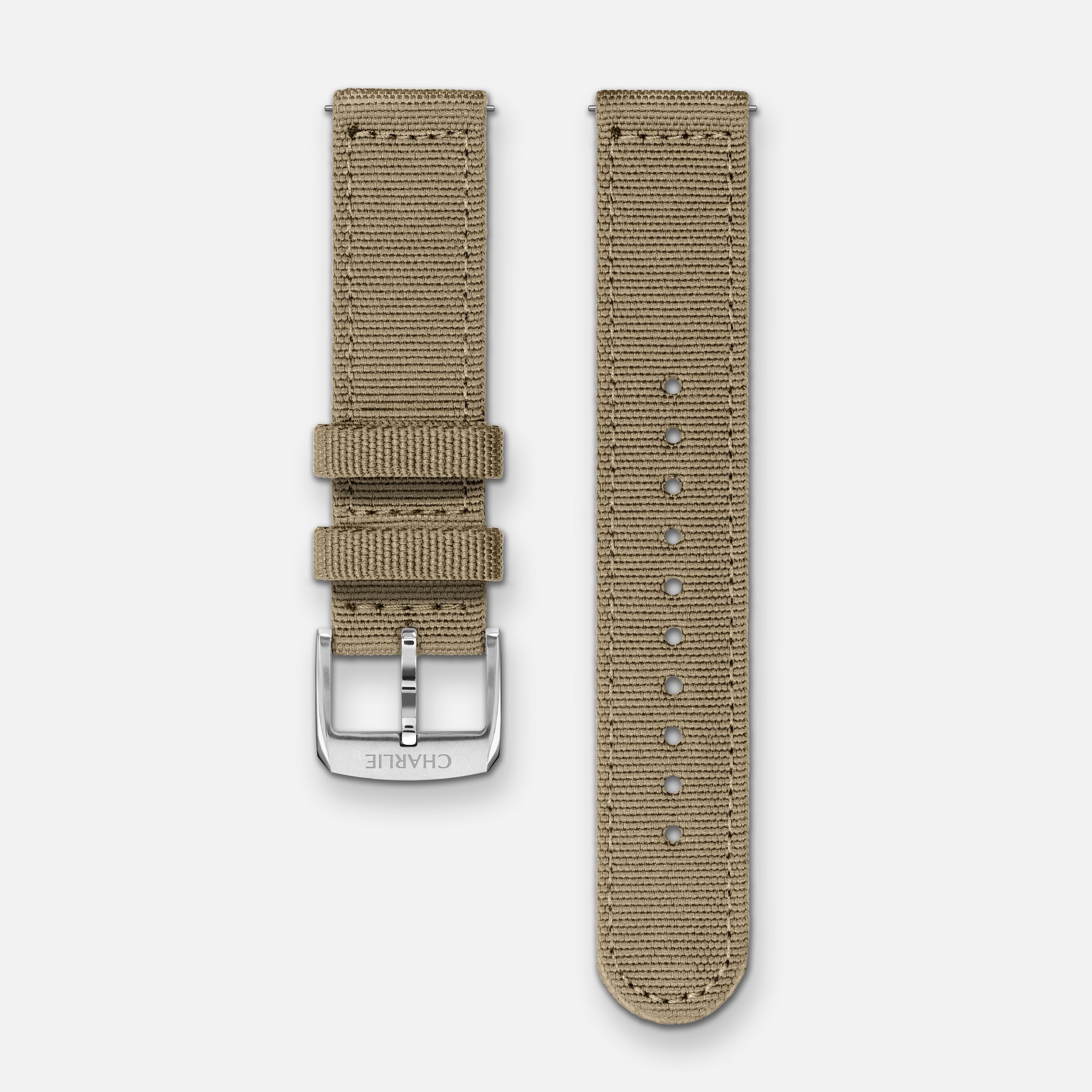 charlie-paris-bracelet-nylon-beige-20mm-interchangeable-sans-outil image 1