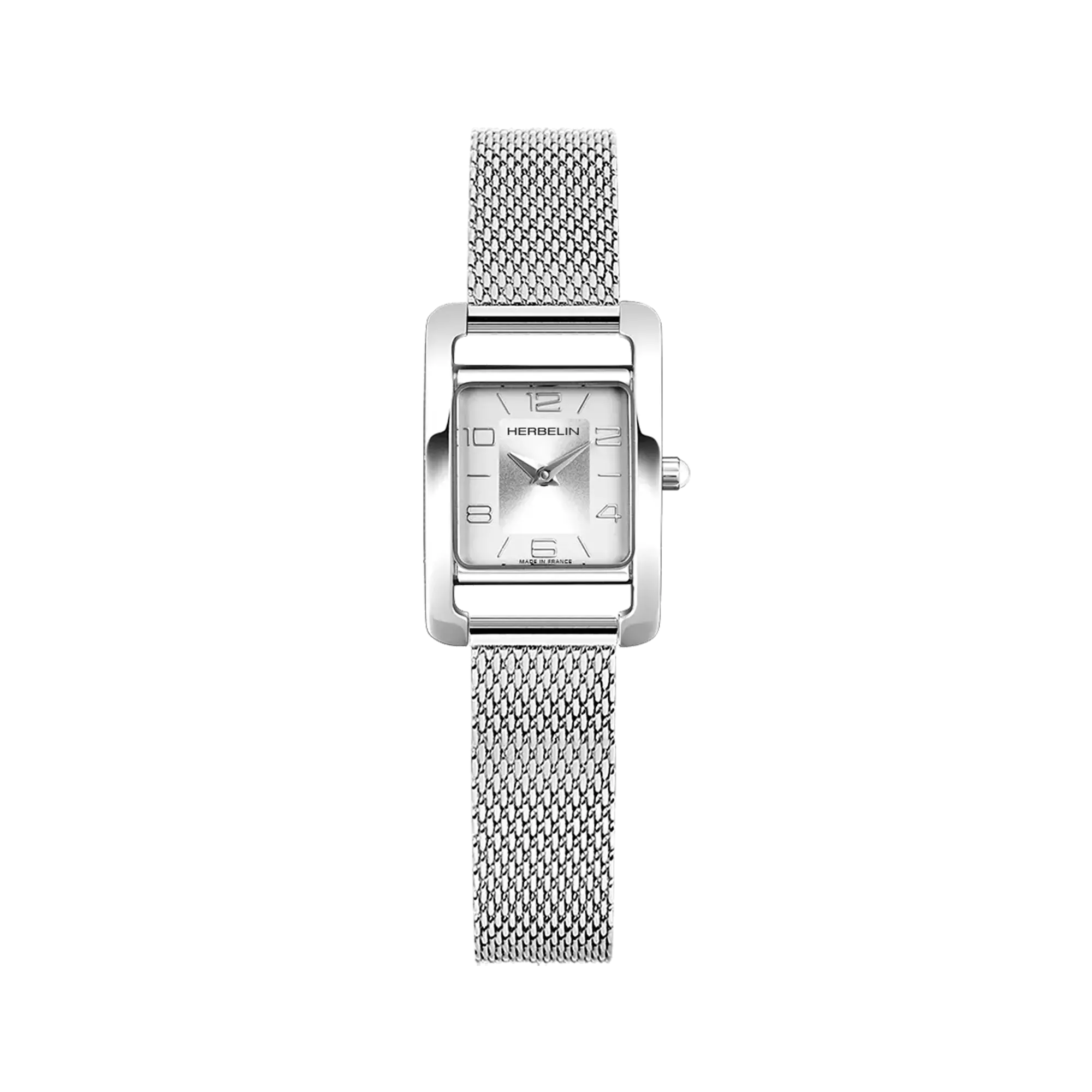 herbelin-5e-avenue-montre-femme-quartz-acier-maille-milanaise image 1