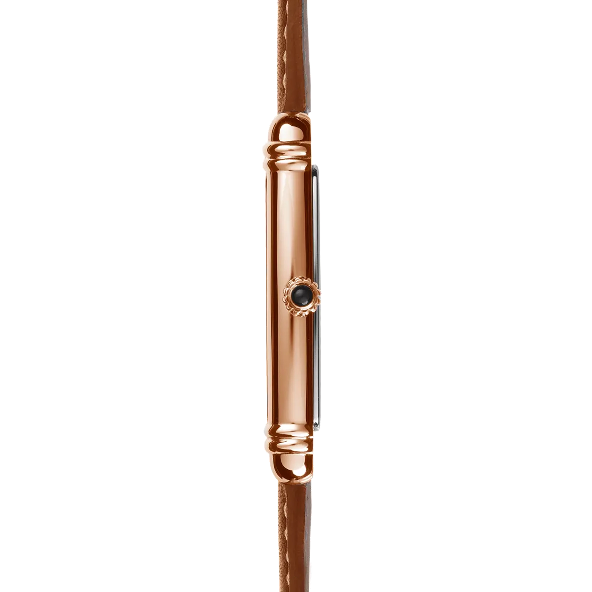 herbelin-art-d-co-petite-seconde-montre-quartz-pvd-or-rose-cuir image 3