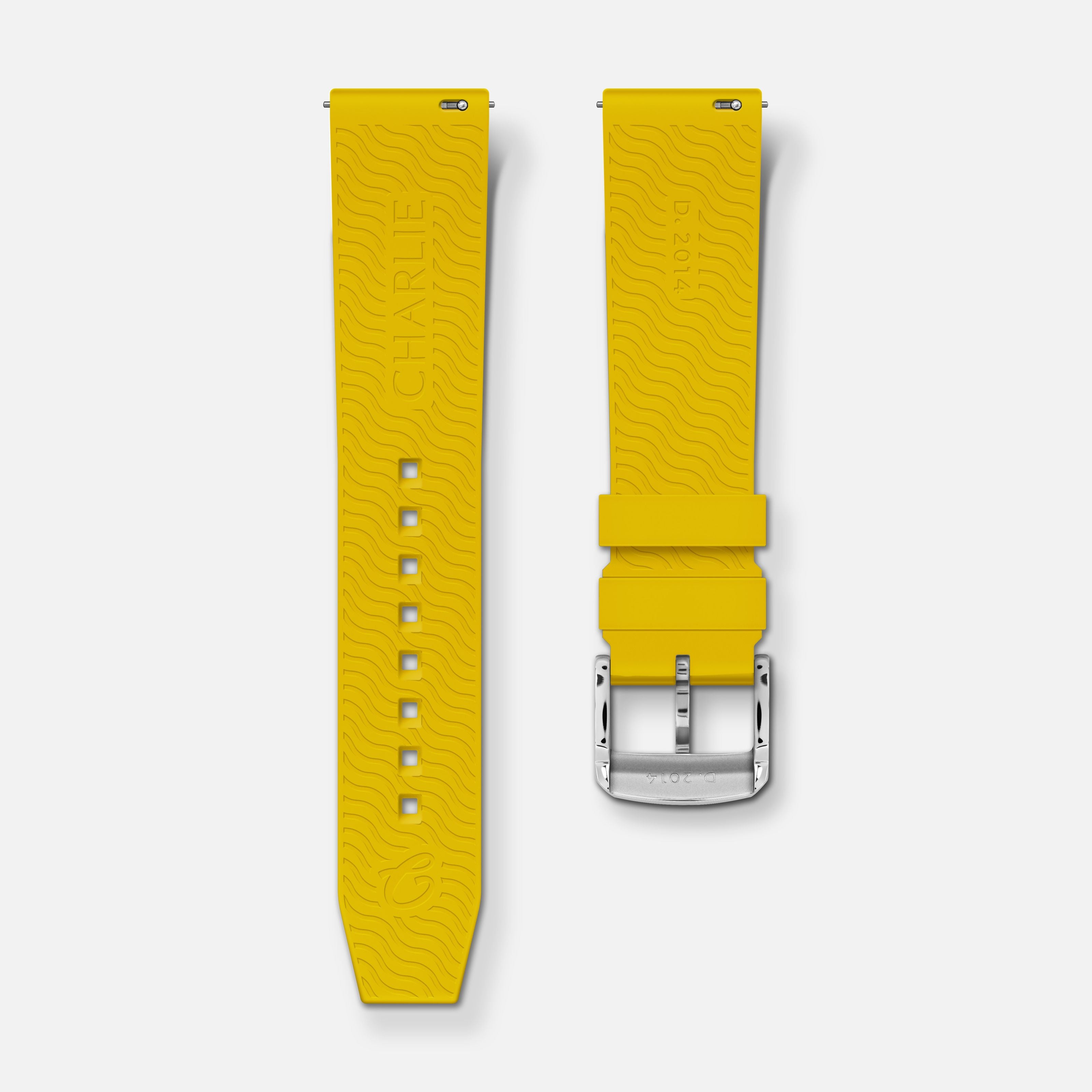 charlie-paris-bracelet-caoutchouc-nbr-20mm-jaune image 2