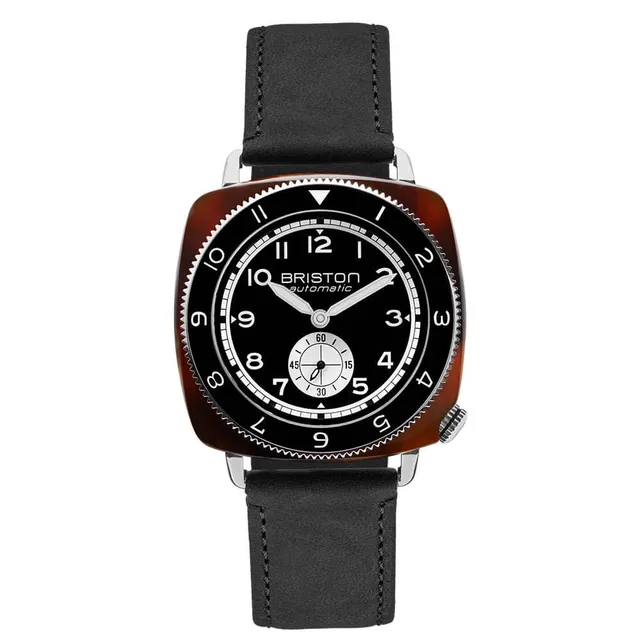 briston-clubmaster-legend-petite-seconde-automatique-39-mm-noir-caille-cuir image 1