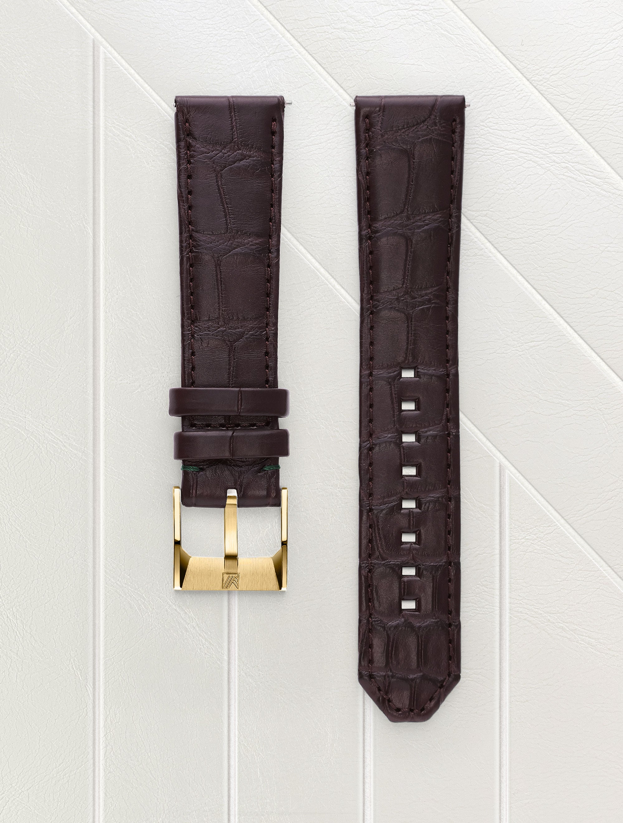 march-la-b-bracelet-alligator-marron-20mm-interchangeable image 2